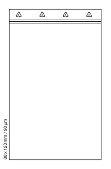 100 Tütchen 80x120mm 90µm Druckverschluss Beutel Zip Bags Polybeutel